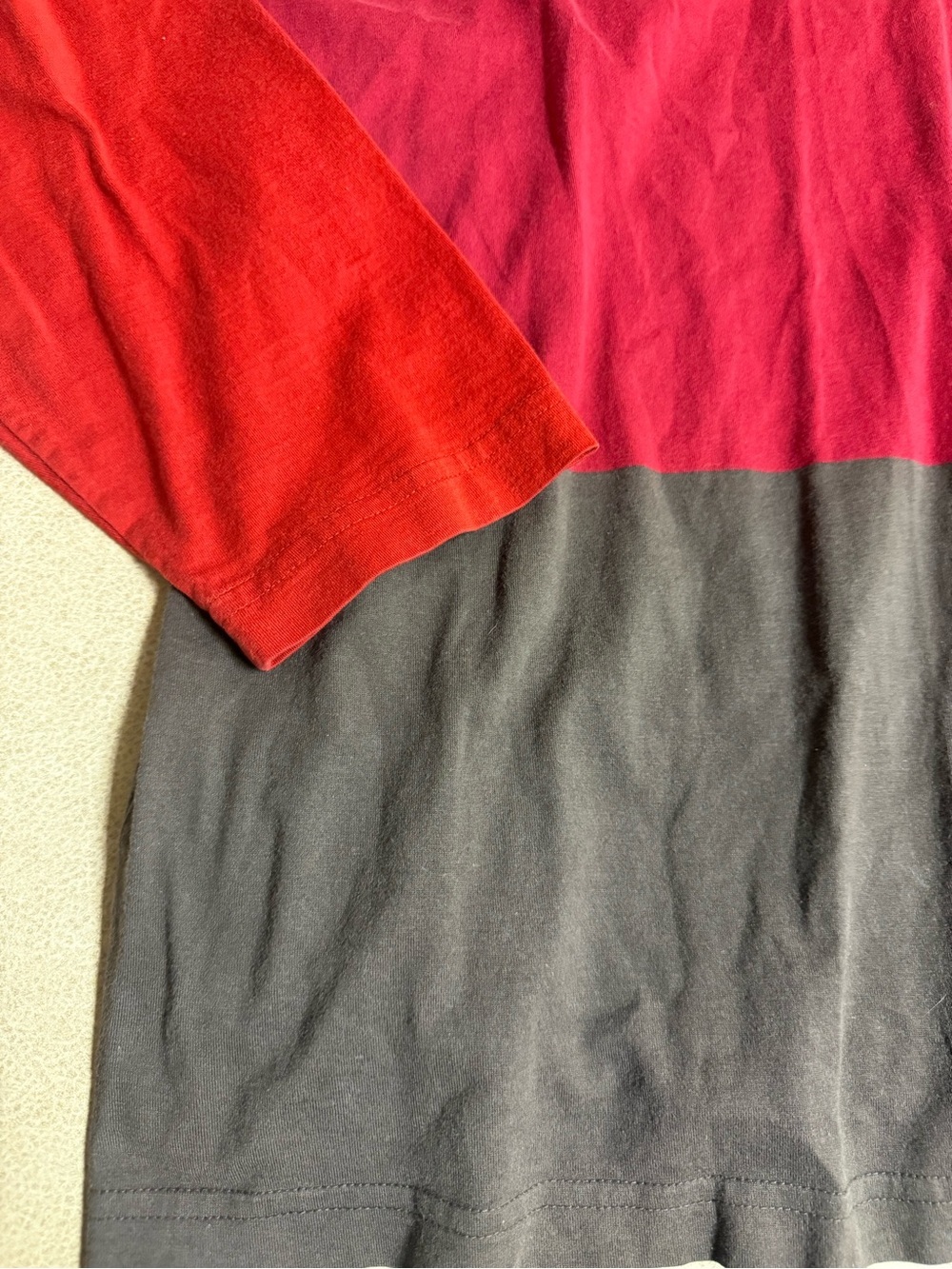 Vintage Lacoste Men’s Red Colorblock Long-Sleeve Polo Shirt Size 8 - Picture 10 of 14